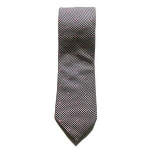 Ike Behar Tie Black White Houndstooth Pink Dots Men's